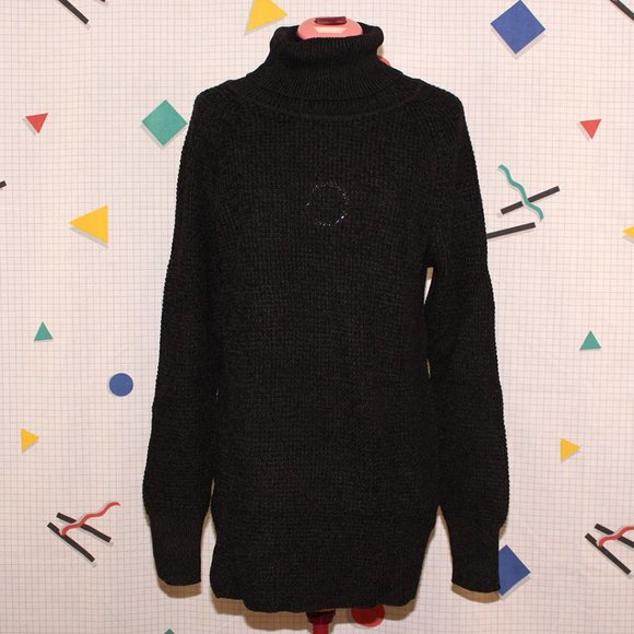 Cloth long black/dark gray turtleneck - Picture 1 of 7